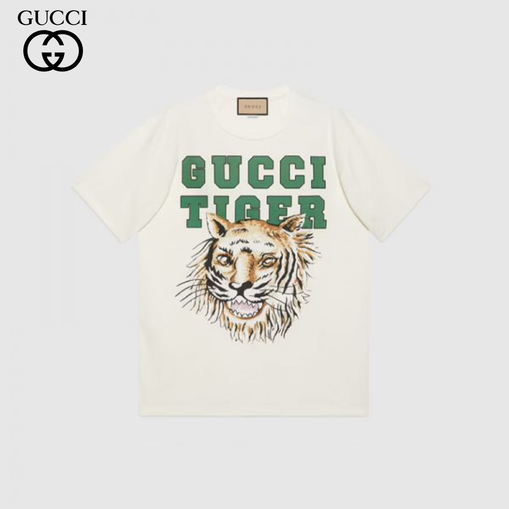 豊富なHOTGUCCI Tシャツ　M トラ　タイガー　虎　オフホワイト　正規品 トップス